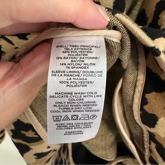 LOFT NWT Animal Print Knit Longline Blazer - Picture 5 of 6